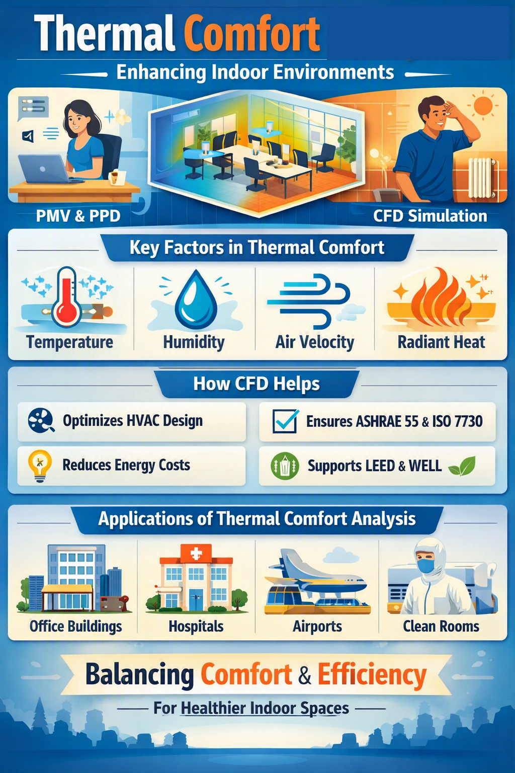 Thermal Comfort Analysis Services — CFD Insights for Better Indoor Environments